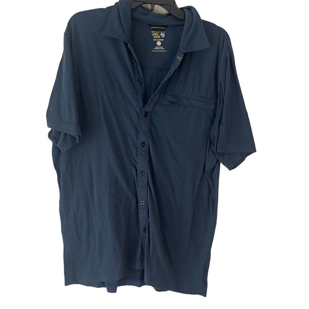 Mountain Hardwear Men's Size Medium‎ Blue Outdoor Short Sleeve Shirt
